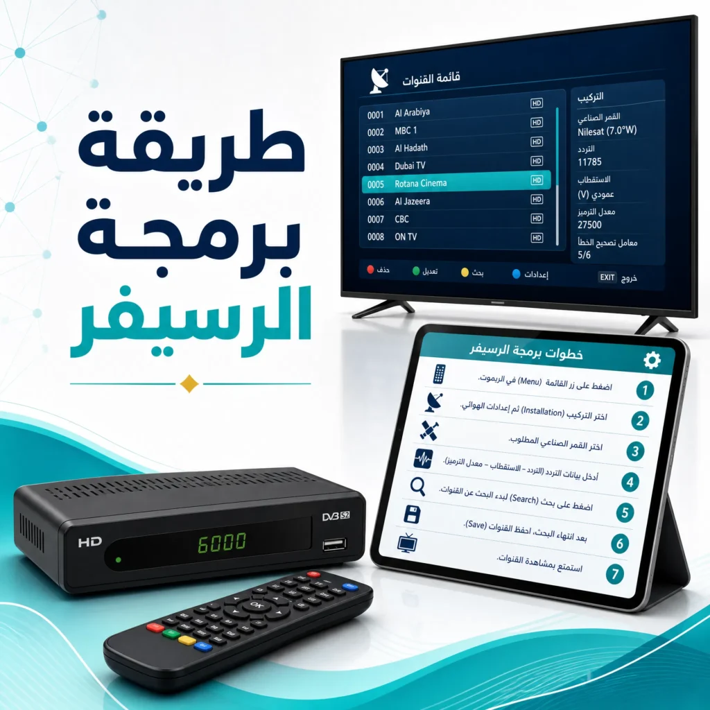 طريقة برمجة الرسيفر