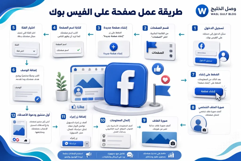 طريقة عمل صفحة جديدة الفيس بوك