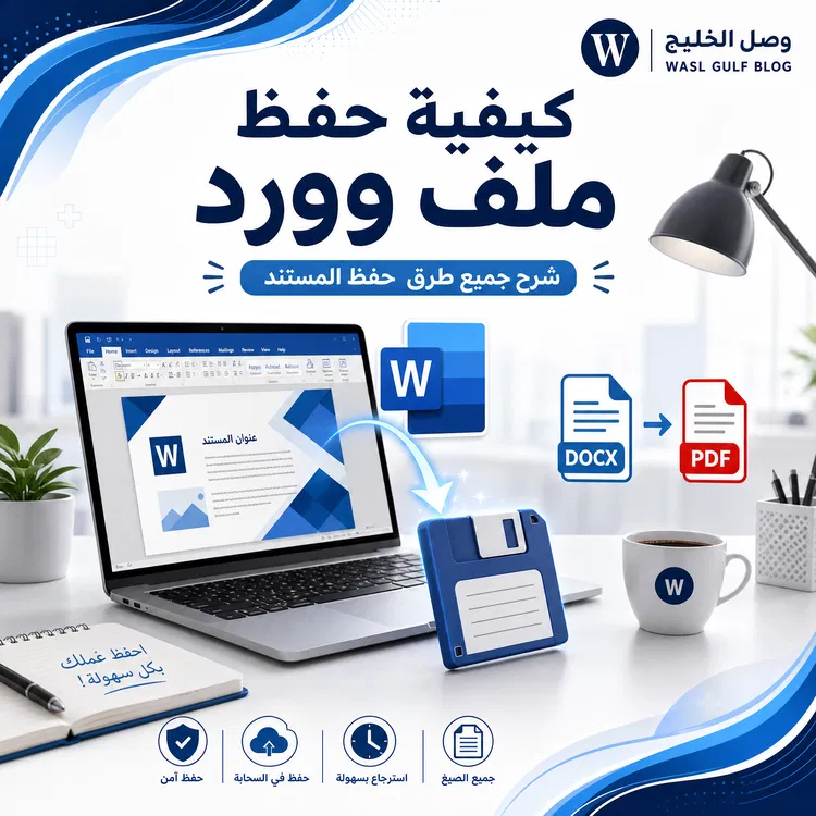كيفية حفظ ملف وورد