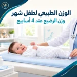 الوزن الطبيعي لطفل شهر ووزن الرضيع عند 4 أسابيع